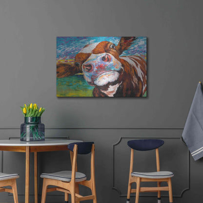 Luxe Metal Art 'Curious Cow I' by Carolee Vitaletti Metal Wall Art,36x24