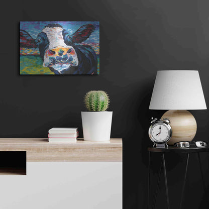 Luxe Metal Art 'Curious Cow II' by Carolee Vitaletti Metal Wall Art,24x16