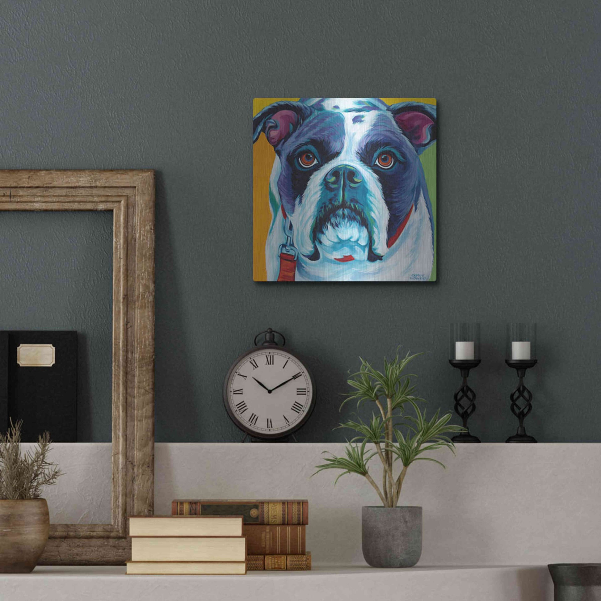 Luxe Metal Art 'Cute Pups II' by Carolee Vitaletti Metal Wall Art,12x12
