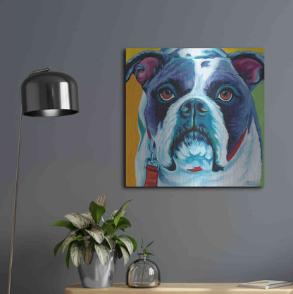 Luxe Metal Art 'Cute Pups II' by Carolee Vitaletti Metal Wall Art,24x24