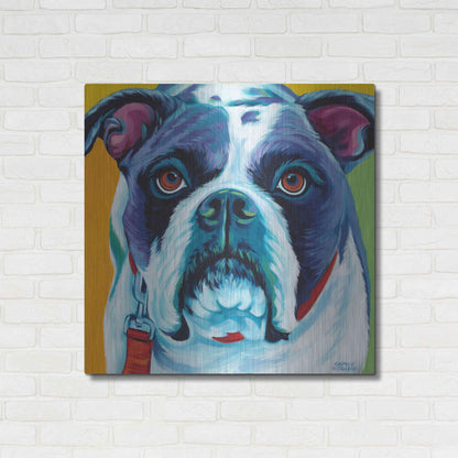 Luxe Metal Art 'Cute Pups II' by Carolee Vitaletti Metal Wall Art,36x36