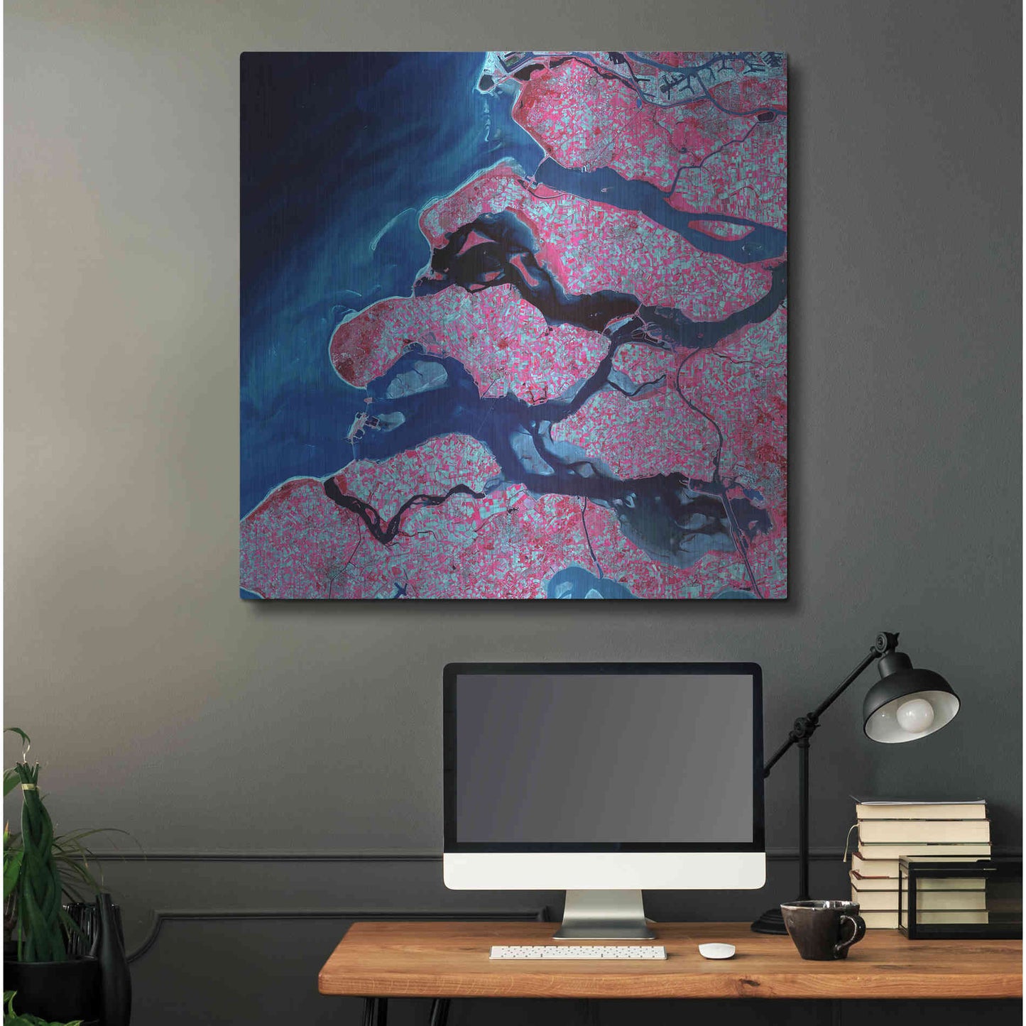 Luxe Metal Art 'Earth As Art: Delta Region' Metal Wall Art,36x36