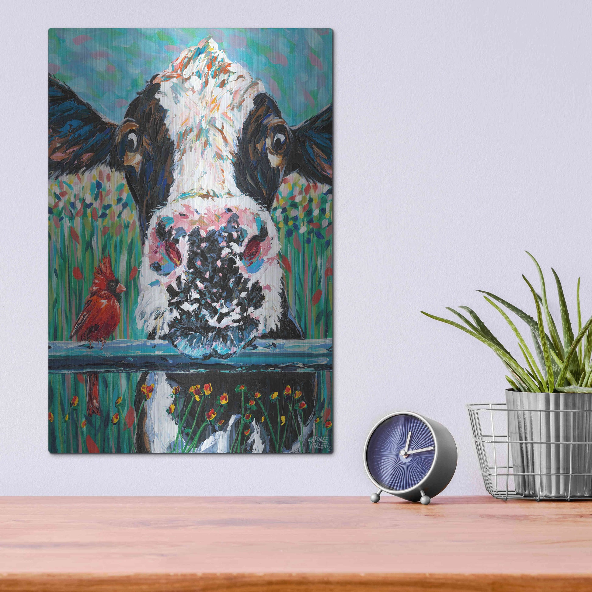 Luxe Metal Art 'Farm Buddies I' by Carolee Vitaletti Metal Wall Art,12x16