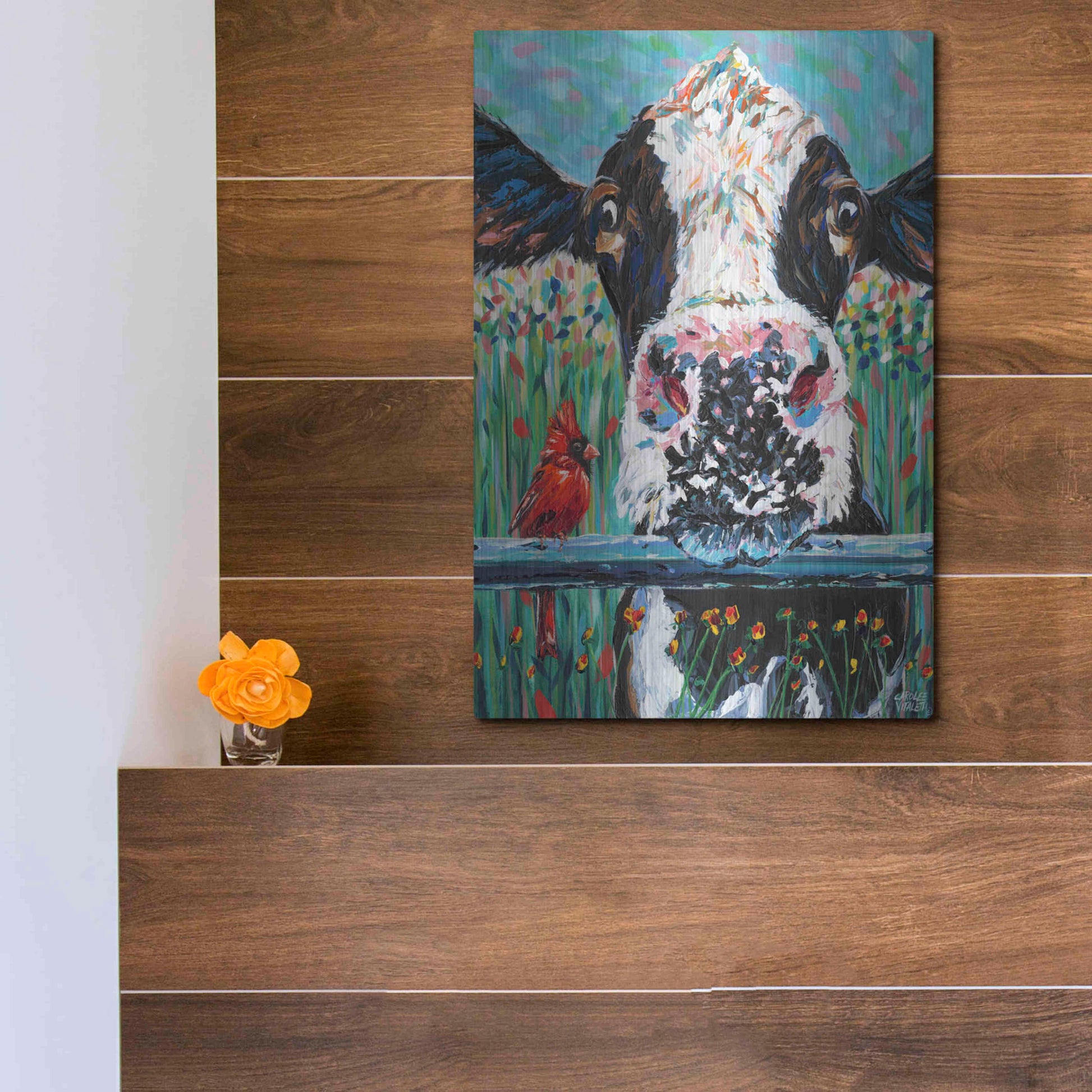 Luxe Metal Art 'Farm Buddies I' by Carolee Vitaletti Metal Wall Art,12x16