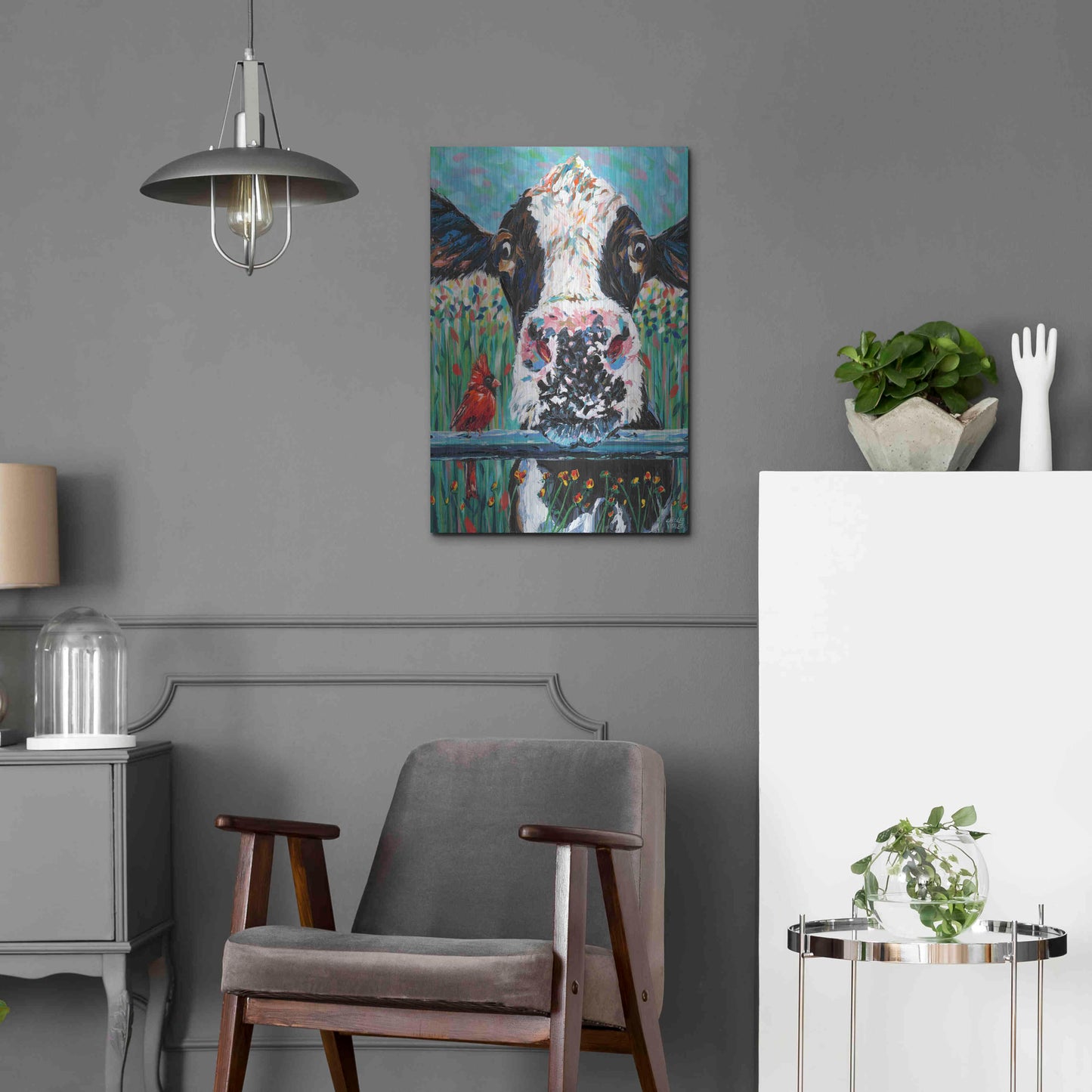 Luxe Metal Art 'Farm Buddies I' by Carolee Vitaletti Metal Wall Art,16x24