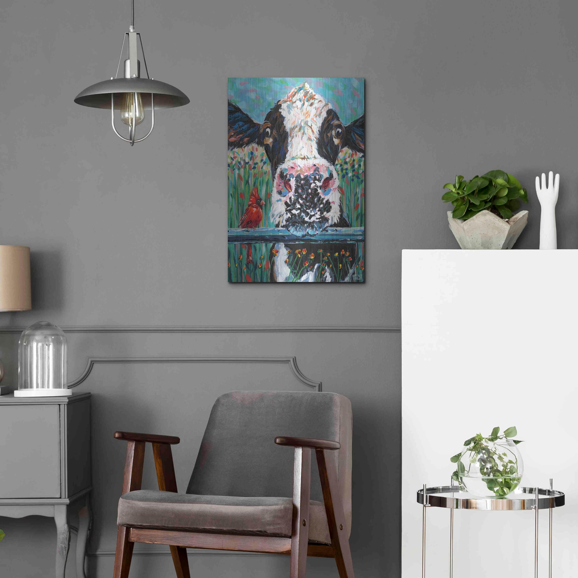 Luxe Metal Art 'Farm Buddies I' by Carolee Vitaletti Metal Wall Art,16x24