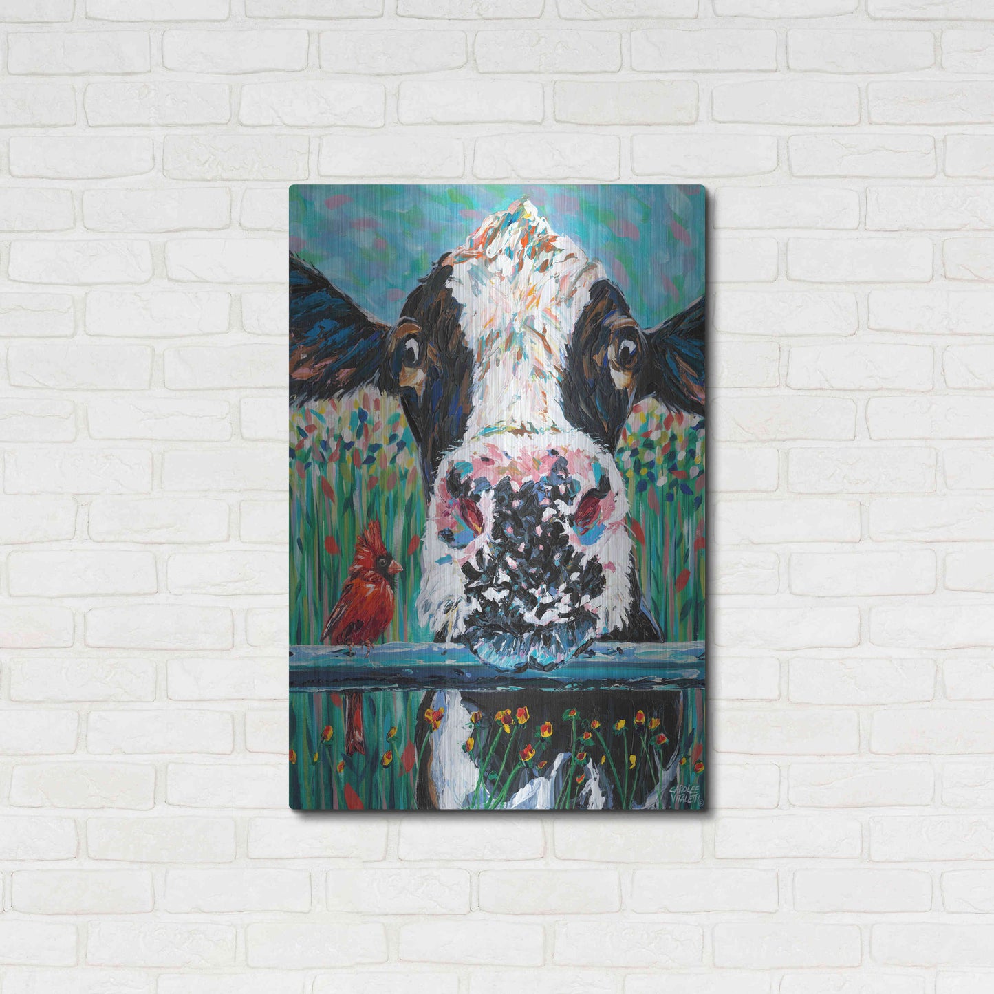 Luxe Metal Art 'Farm Buddies I' by Carolee Vitaletti Metal Wall Art,24x36