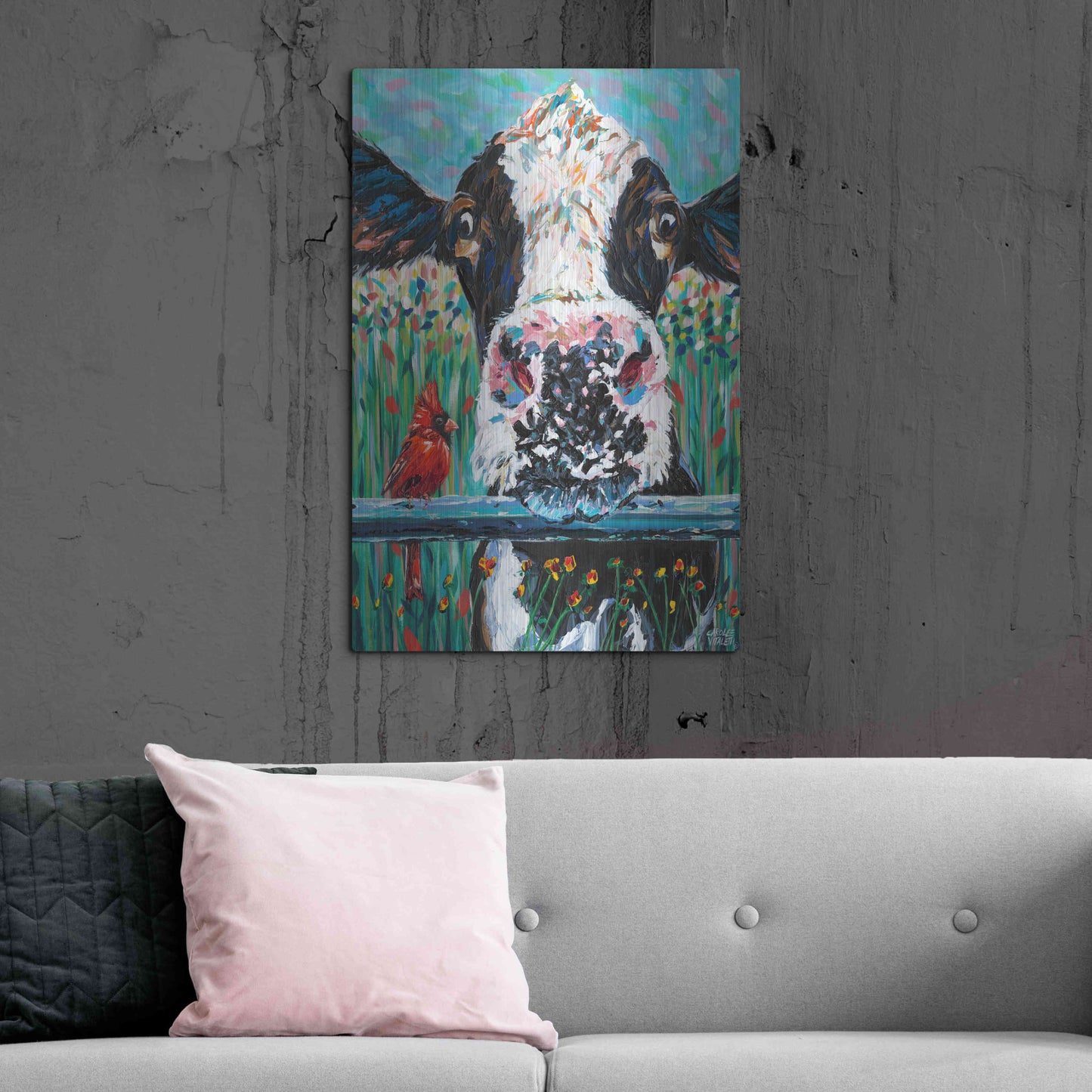 Luxe Metal Art 'Farm Buddies I' by Carolee Vitaletti Metal Wall Art,24x36