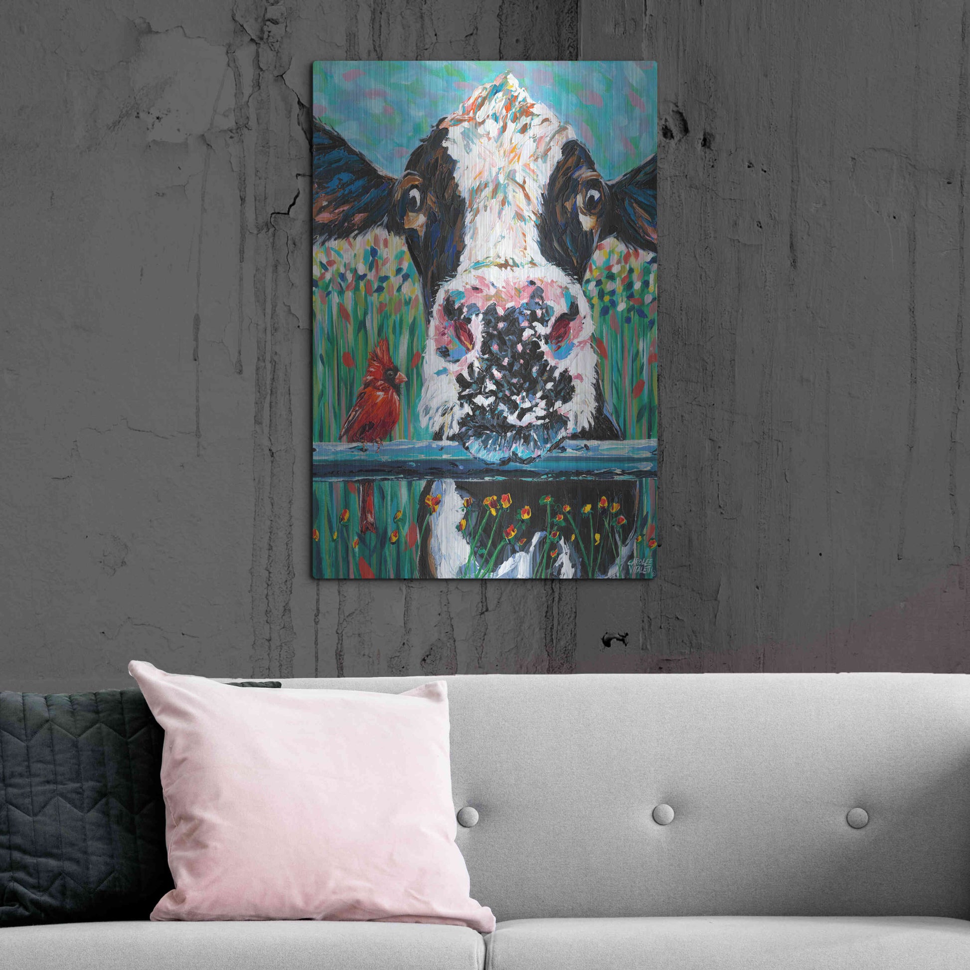 Luxe Metal Art 'Farm Buddies I' by Carolee Vitaletti Metal Wall Art,24x36