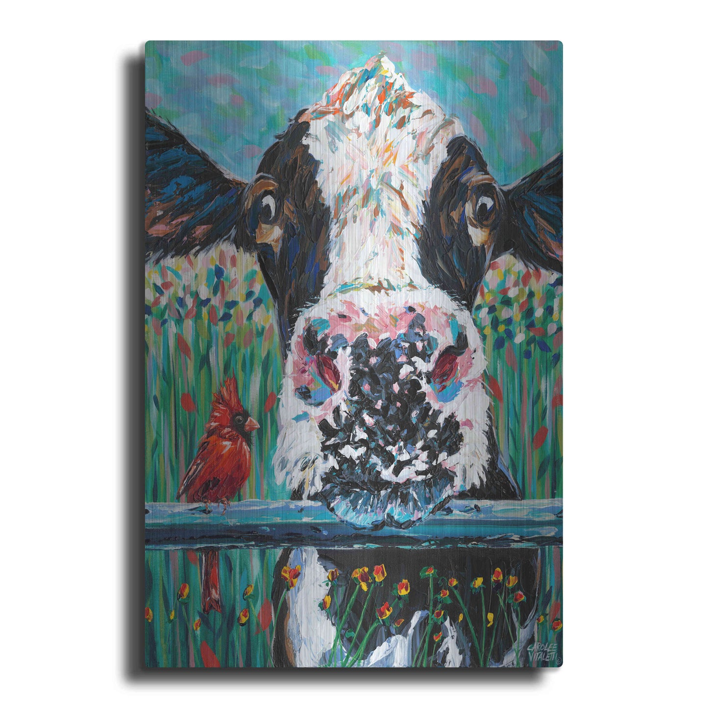 Luxe Metal Art 'Farm Buddies I' by Carolee Vitaletti Metal Wall Art