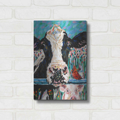 Luxe Metal Art 'Farm Buddies II' by Carolee Vitaletti Metal Wall Art,12x16