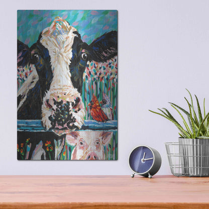 Luxe Metal Art 'Farm Buddies II' by Carolee Vitaletti Metal Wall Art,12x16