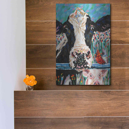 Luxe Metal Art 'Farm Buddies II' by Carolee Vitaletti Metal Wall Art,12x16