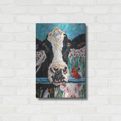 Luxe Metal Art 'Farm Buddies II' by Carolee Vitaletti Metal Wall Art,16x24