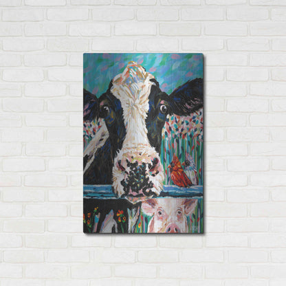 Luxe Metal Art 'Farm Buddies II' by Carolee Vitaletti Metal Wall Art,24x36