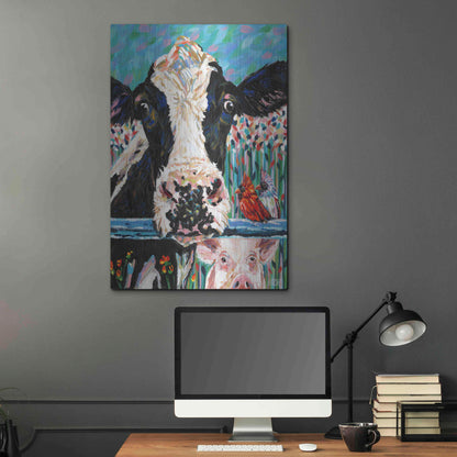 Luxe Metal Art 'Farm Buddies II' by Carolee Vitaletti Metal Wall Art,24x36