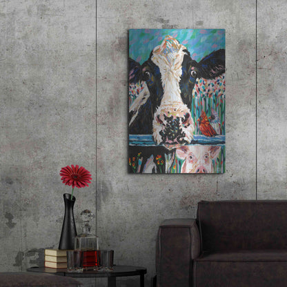 Luxe Metal Art 'Farm Buddies II' by Carolee Vitaletti Metal Wall Art,24x36