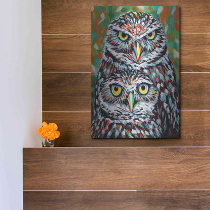 Luxe Metal Art 'Furry Feather Friends I' by Carolee Vitaletti Metal Wall Art,12x16