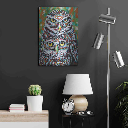 Luxe Metal Art 'Furry Feather Friends I' by Carolee Vitaletti Metal Wall Art,16x24