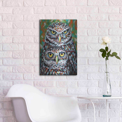Luxe Metal Art 'Furry Feather Friends I' by Carolee Vitaletti Metal Wall Art,16x24