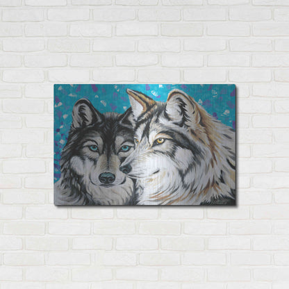 Luxe Metal Art 'Grey Wolf I' by Carolee Vitaletti Metal Wall Art,36x24