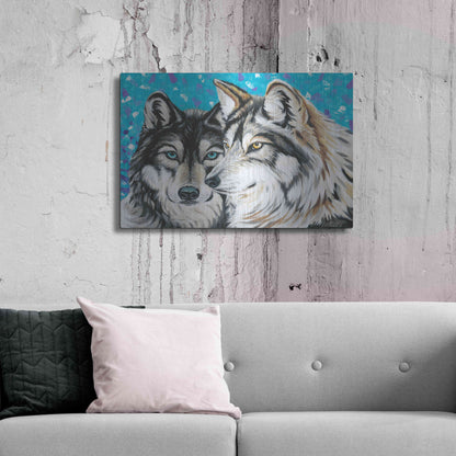 Luxe Metal Art 'Grey Wolf I' by Carolee Vitaletti Metal Wall Art,36x24