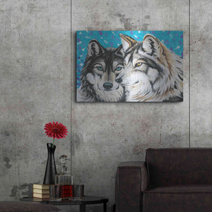 Luxe Metal Art 'Grey Wolf I' by Carolee Vitaletti Metal Wall Art,36x24