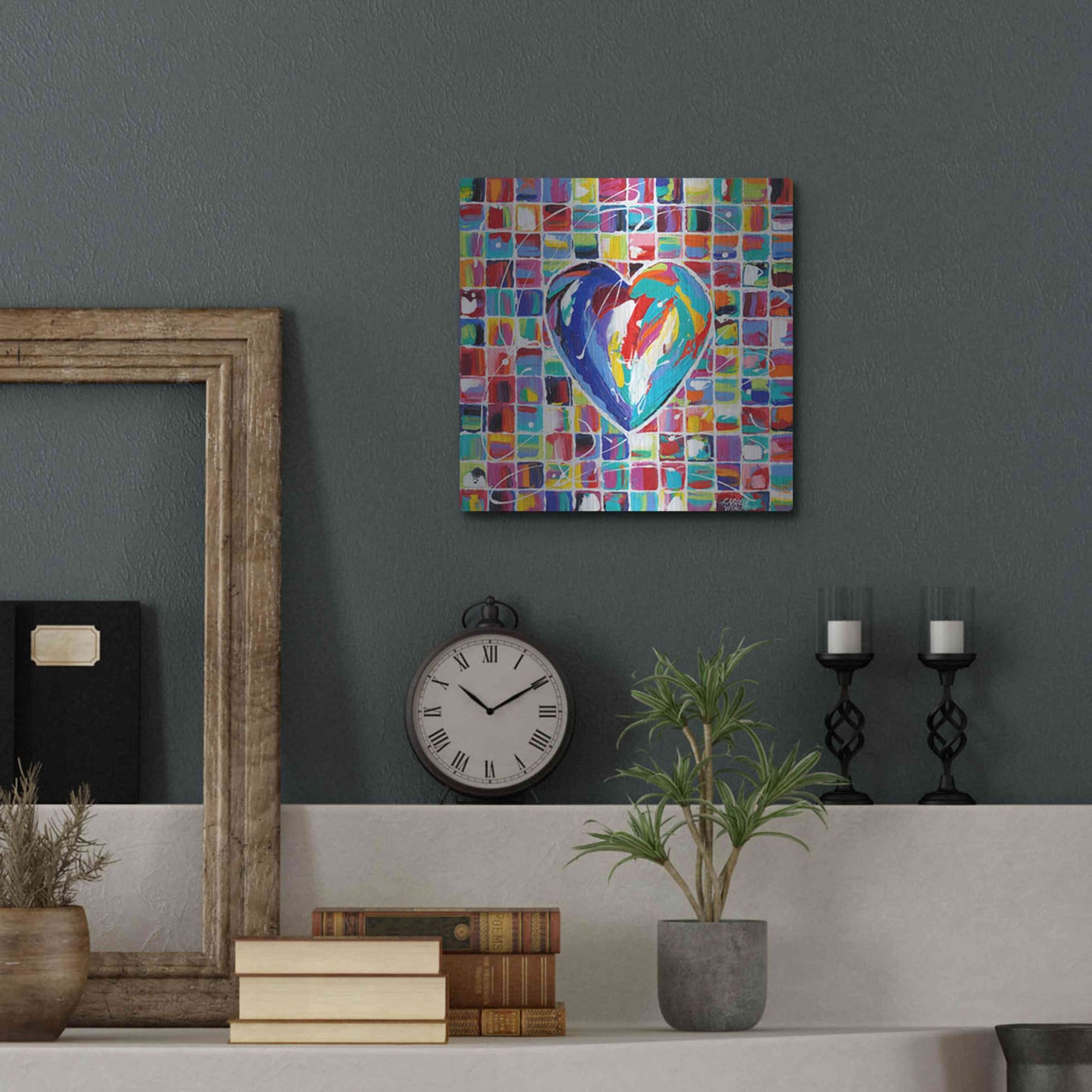 Luxe Metal Art 'Hearts of a Different Color I' by Carolee Vitaletti Metal Wall Art,12x12