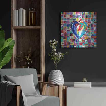 Luxe Metal Art 'Hearts of a Different Color I' by Carolee Vitaletti Metal Wall Art,24x24
