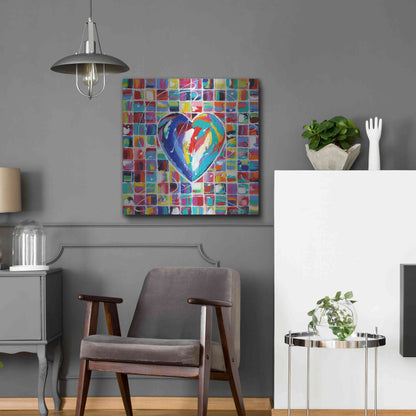 Luxe Metal Art 'Hearts of a Different Color I' by Carolee Vitaletti Metal Wall Art,24x24