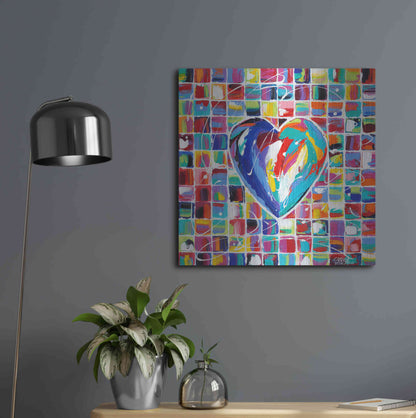 Luxe Metal Art 'Hearts of a Different Color I' by Carolee Vitaletti Metal Wall Art,24x24