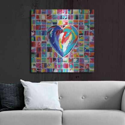 Luxe Metal Art 'Hearts of a Different Color I' by Carolee Vitaletti Metal Wall Art,36x36