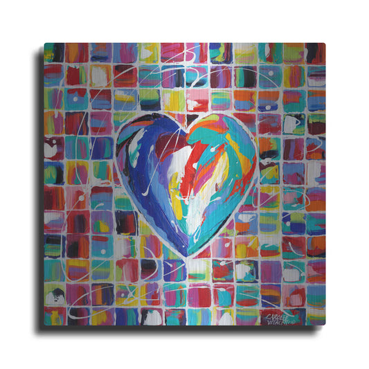 Luxe Metal Art 'Hearts of a Different Color I' by Carolee Vitaletti Metal Wall Art