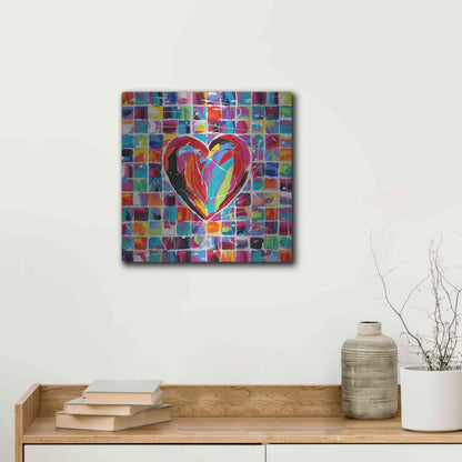 Luxe Metal Art 'Hearts of a Different Color II' by Carolee Vitaletti Metal Wall Art,12x12