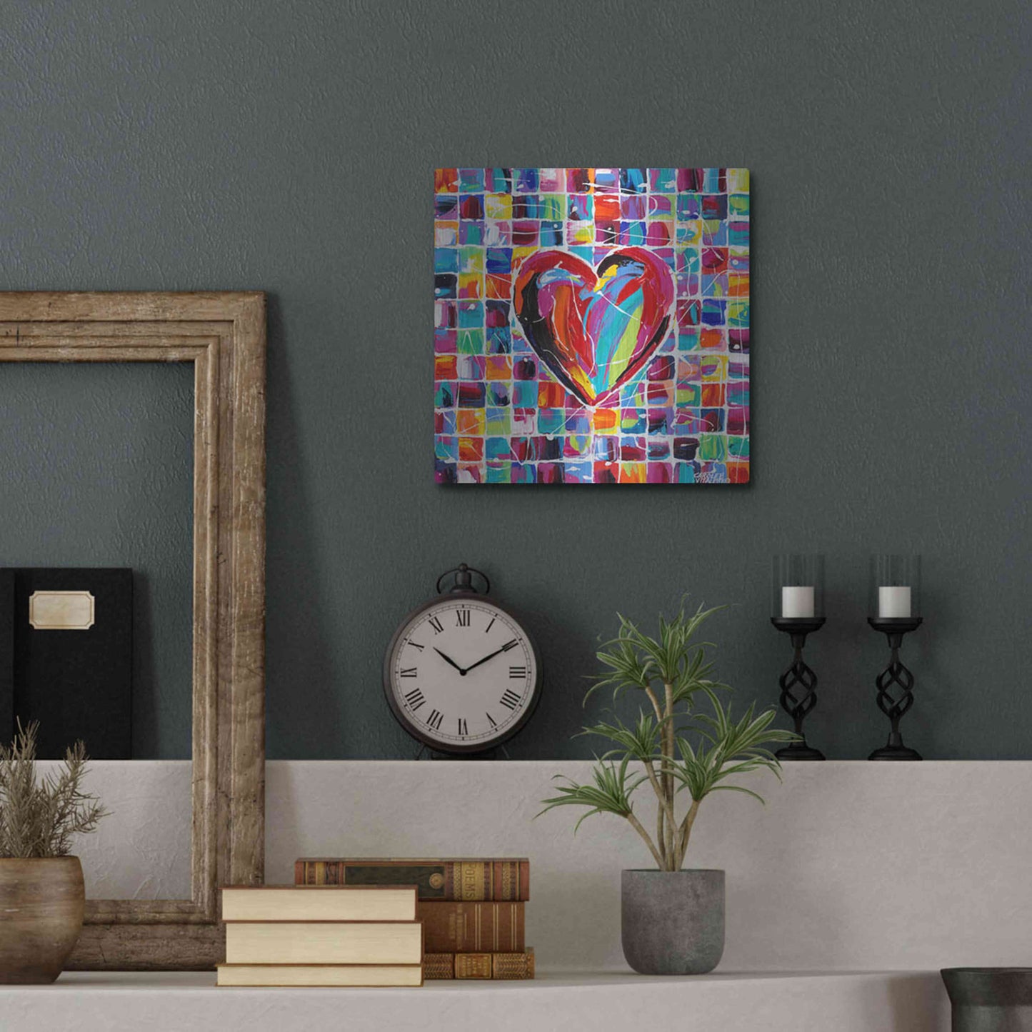 Luxe Metal Art 'Hearts of a Different Color II' by Carolee Vitaletti Metal Wall Art,12x12