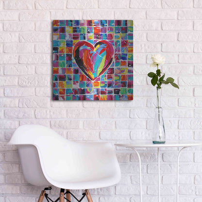 Luxe Metal Art 'Hearts of a Different Color II' by Carolee Vitaletti Metal Wall Art,24x24