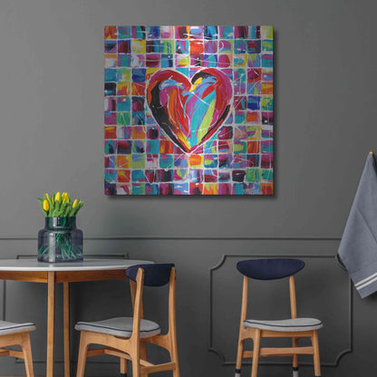 Luxe Metal Art 'Hearts of a Different Color II' by Carolee Vitaletti Metal Wall Art,36x36