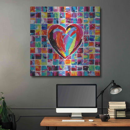 Luxe Metal Art 'Hearts of a Different Color II' by Carolee Vitaletti Metal Wall Art,36x36
