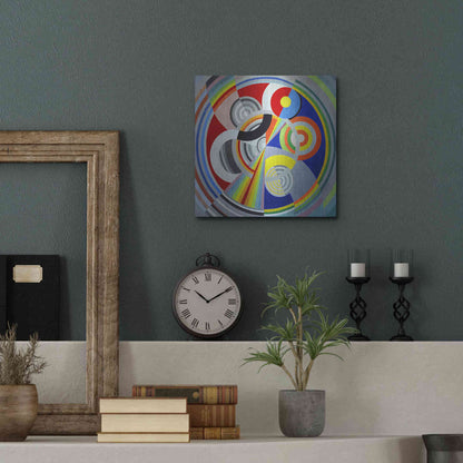 Luxe Metal Art 'Rythme n1' by Robert Delaunay, Metal Wall Art,12x12