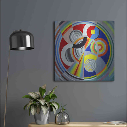 Luxe Metal Art 'Rythme n1' by Robert Delaunay, Metal Wall Art,24x24
