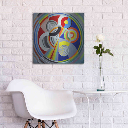 Luxe Metal Art 'Rythme n1' by Robert Delaunay, Metal Wall Art,24x24