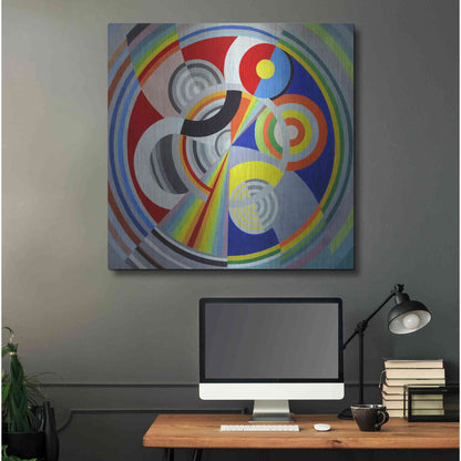 Luxe Metal Art 'Rythme n1' by Robert Delaunay, Metal Wall Art,36x36