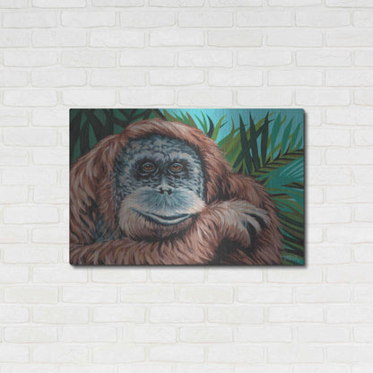 Luxe Metal Art 'Jungle Monkey I' by Carolee Vitaletti Metal Wall Art,36x24