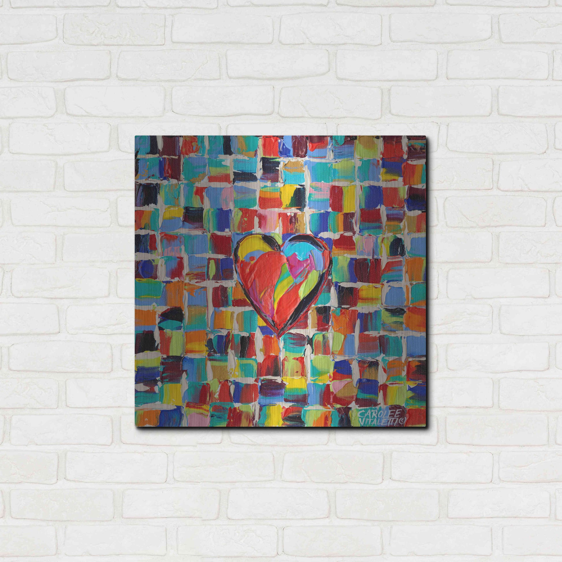 Luxe Metal Art 'Love of Color I' by Carolee Vitaletti Metal Wall Art,24x24