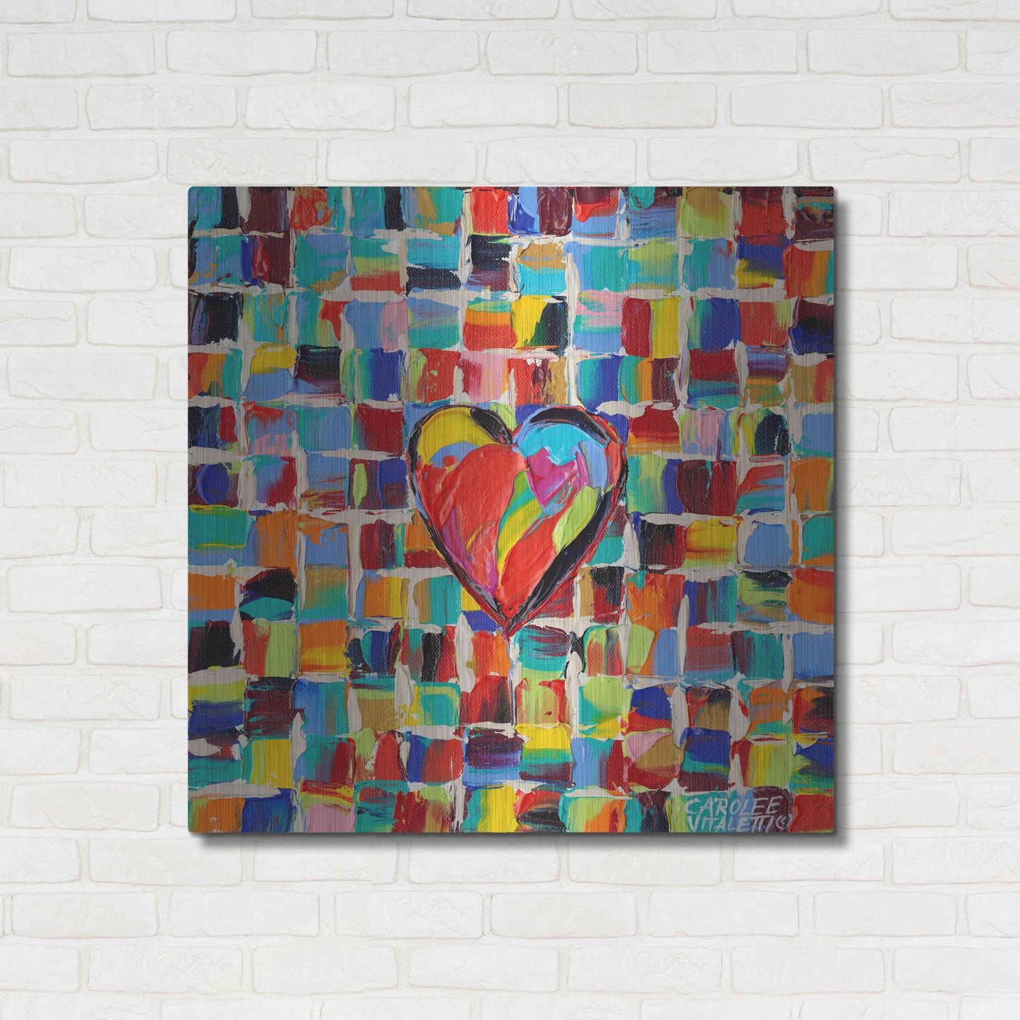 Luxe Metal Art 'Love of Color I' by Carolee Vitaletti Metal Wall Art,36x36