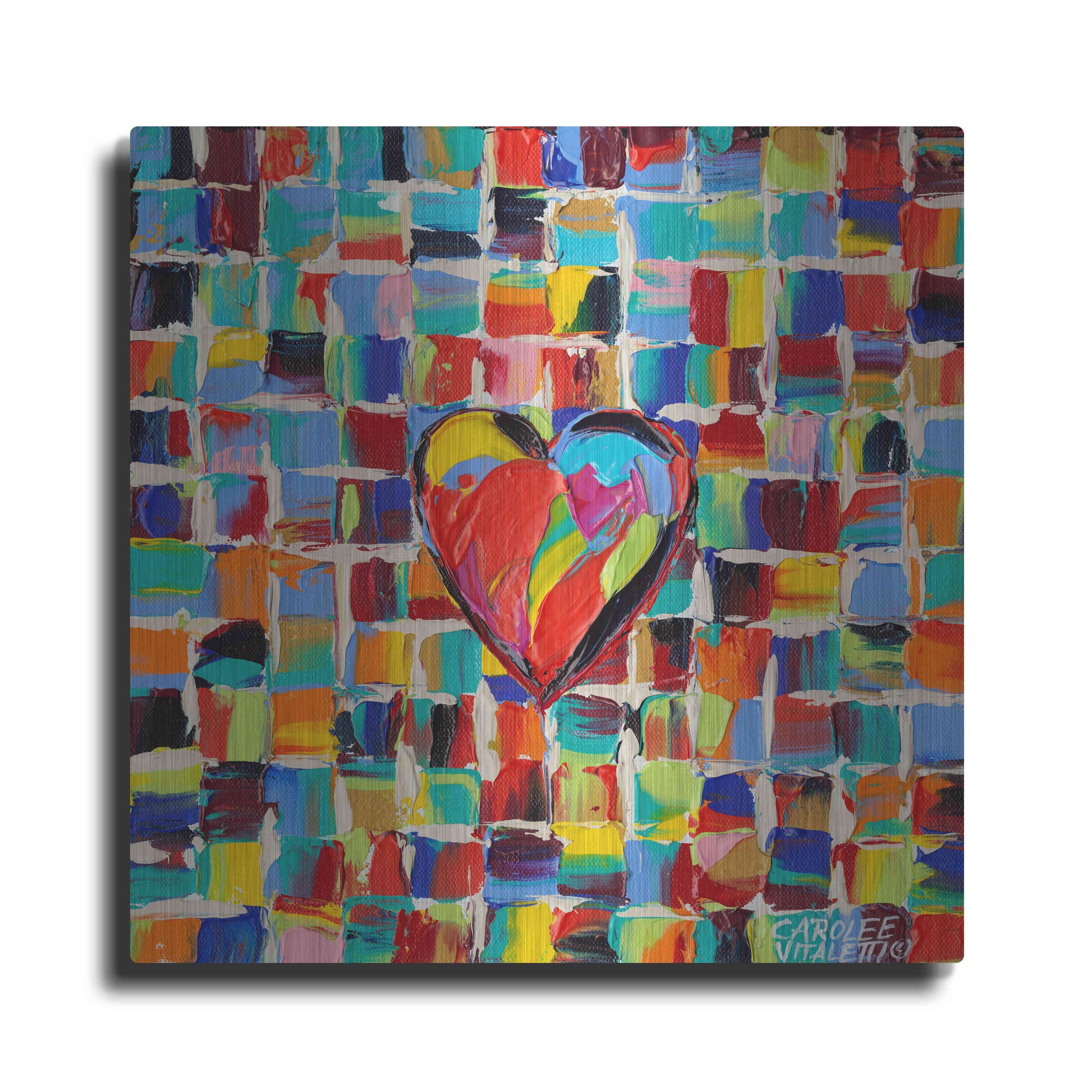 Luxe Metal Art 'Love of Color I' by Carolee Vitaletti Metal Wall Art