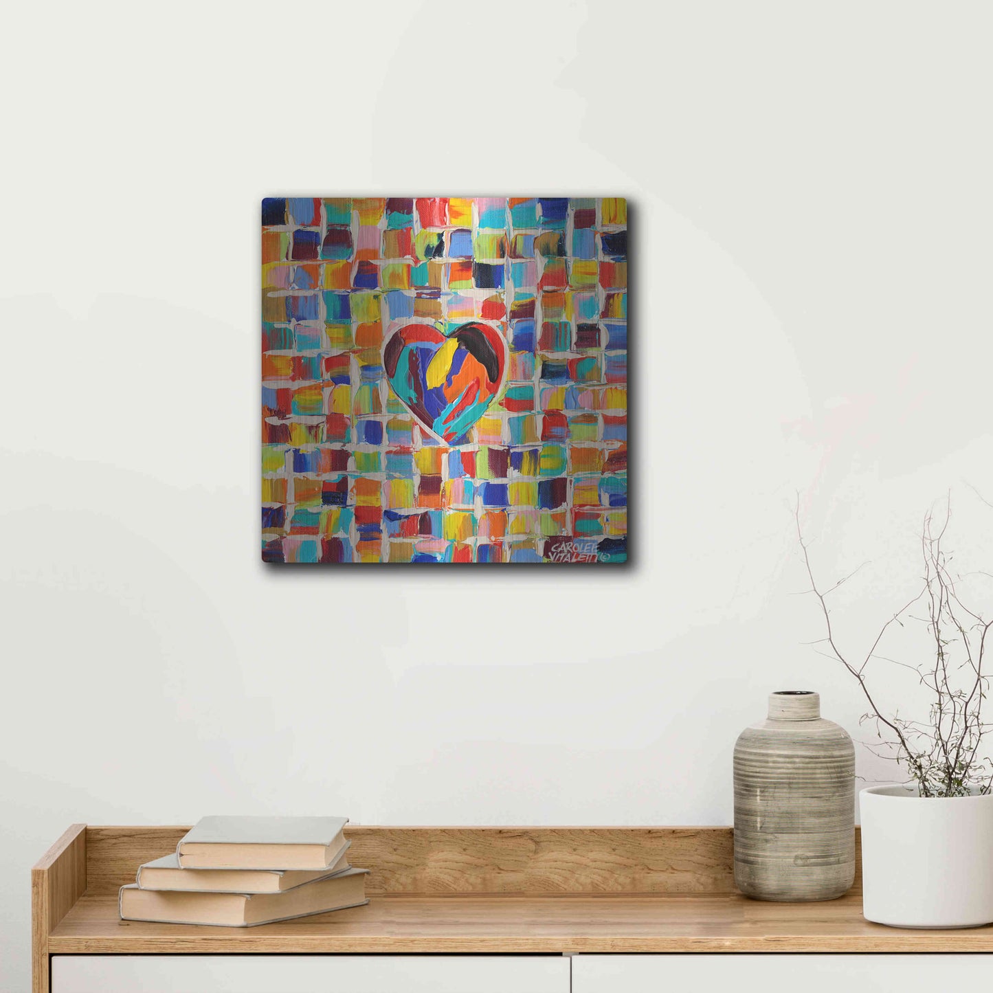 Luxe Metal Art 'Love of Color II' by Carolee Vitaletti Metal Wall Art,12x12