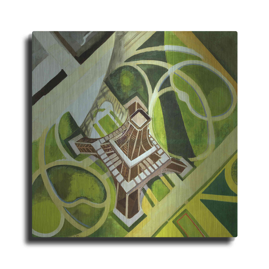 Luxe Metal Art 'La Tour Eiffel et Jardin du Champ de Mars' by Robert Delaunay, Metal Wall Art