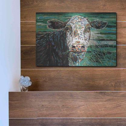 Luxe Metal Art 'Marshland Cow II' by Carolee Vitaletti Metal Wall Art,16x12