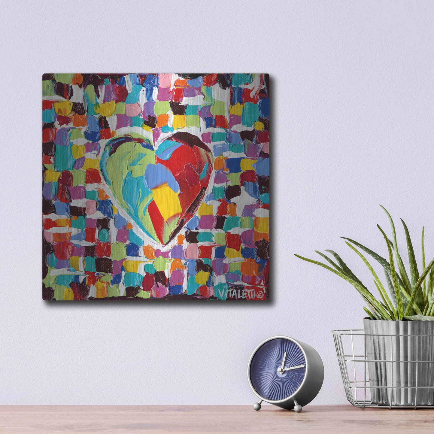 Luxe Metal Art 'Mosaic Heart I' by Carolee Vitaletti Metal Wall Art,12x12